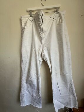 Lucky Brand White Wide Leg Jeans